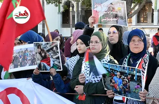 أول وقفة تضامنية مع غزة بفاس في السنة الجديدة