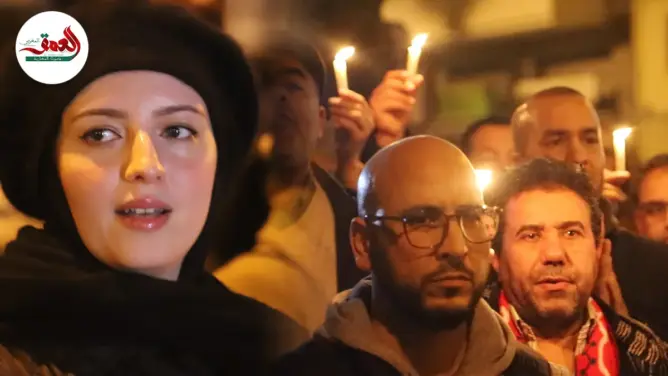 أساتذة طنجة يحتجون ليلا بالشموع تضامننا مع الموقوفين