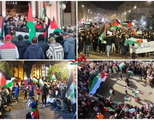 المغاربة يواصلون التنديد بمجازر الاحتلال.. أزيد من مائة مظاهرة في يوم واحد (صور)