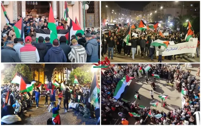 المغاربة يواصلون التنديد بمجازر الاحتلال.. أزيد من مائة مظاهرة في يوم واحد (صور)