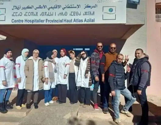 رفاق مخاريق بجهة بني ملال يعلنون مساندة الشغيلة الصحية
