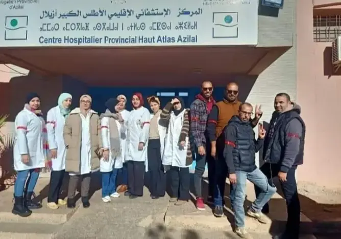 رفاق مخاريق بجهة بني ملال يعلنون مساندة الشغيلة الصحية