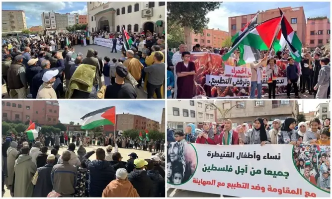 “مجزرة الطحين” في غزة تُخرج أزيد من مائة مظاهرة بالمغرب في يوم واحد (صور)