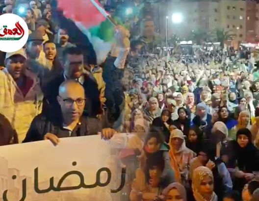 "طوفان بشري ليلي".. مغاربة يخرجون بعد الافطار في الدار البيضاء دعما لفزة ورفضا للعداون الاسرائيلي