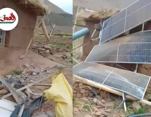 حطمت الألواح الشمسية واقتلعت الأشجار.. رياح قوية تخلف خسائر مادية بـ”آيت بوكماز” (فيديو)