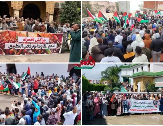 أزيد من 100 مظاهرة في 52 مدينة مغربية في جمعة “النصر والمدد لغزة” (صور)