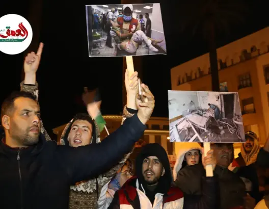 أطر صحية تشارك في مسيرة ليلية بالرباط نصرة لفلسطين
