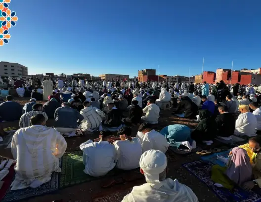 أجواء صلاة عيد الفطر بمصلى حي كريمة بسلا