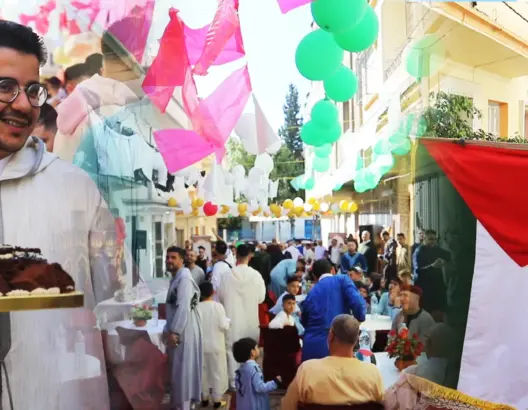 أعلام فلسطين تزين أجواء عيد الفطر بطنجة