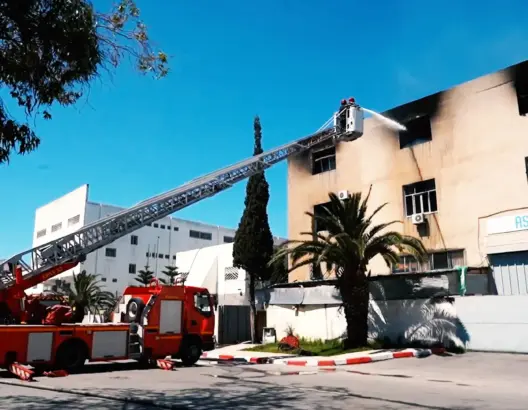 حريق يلتهم مصنعا للنسيج بطنجة