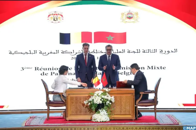 اللجنة المشتركة للشراكة المغرب-بلجيكا.. توقيع مذكرتي تفاهم وخارطة طريق للتعاون
