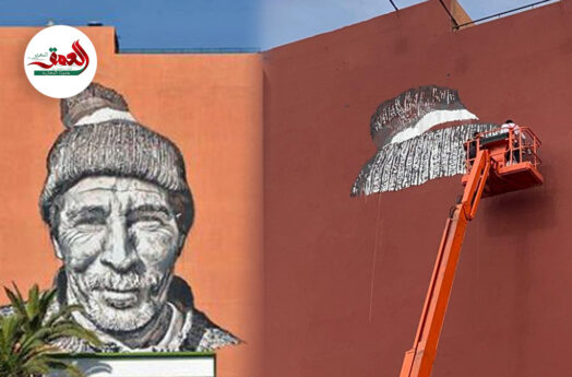 الفنان الألماني هندريك بيكيرش يرمم لوحته الجدارية الشهيرة بمراكش