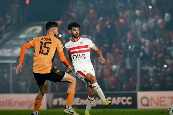 باراة إياب نهائي كأس الكونفدرالية الإفريقية، التي توج بها نادي الزمالك المصري على حساب نهضة بركان