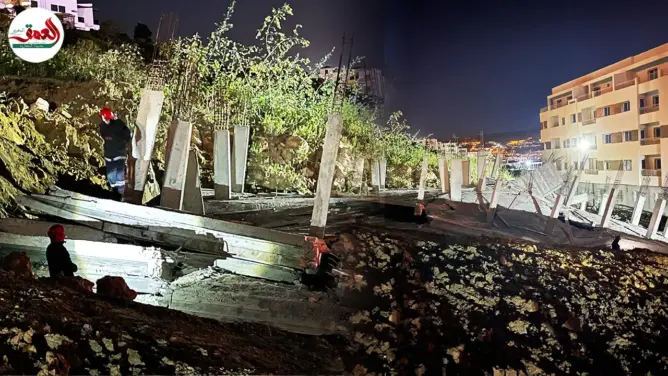 انهيار عمارة قيد الإنشاء بطنجة والوقاية المدنية تبحث عن شخص مفقود (فيديو)