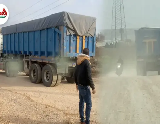 تهيئة طريق نواحي الجديدة.. غبار وأتربة تعيق المرور
