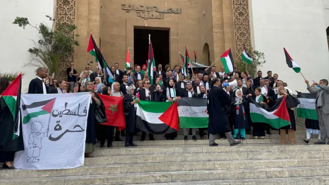 محامون بالبيضاء ينددون بالعدوان الإسرائيلي ضد غزة ويناشدون وقف القصف (فيديو)