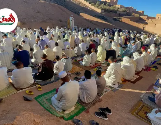 أجواء صلاة عيد الأضحى بمصلى "أيت عبو" نواحي قلعة امكونة