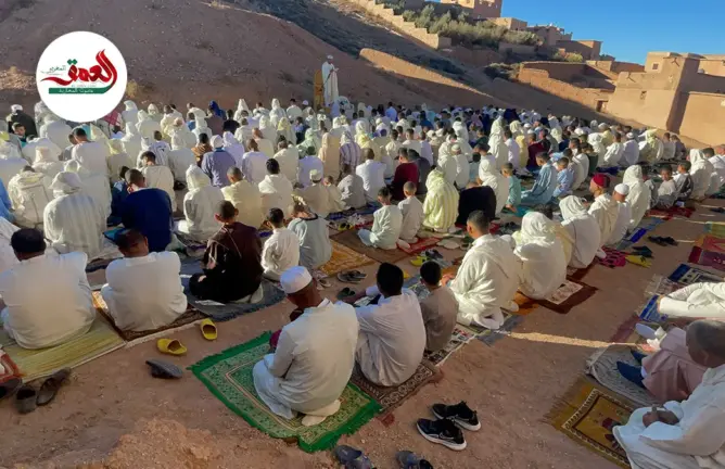 أجواء صلاة عيد الأضحى بمصلى "أيت عبو" نواحي قلعة امكونة
