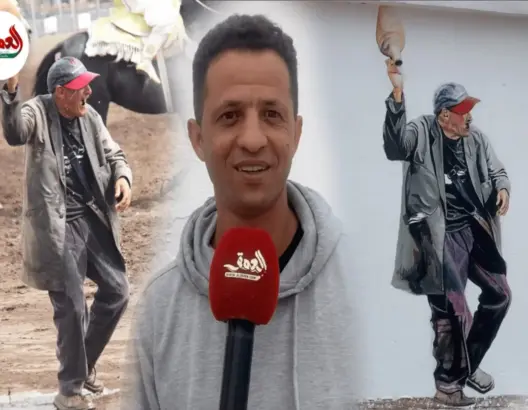 فنان يخلد “با التهامي مول القلة” في جدارية أنيقة