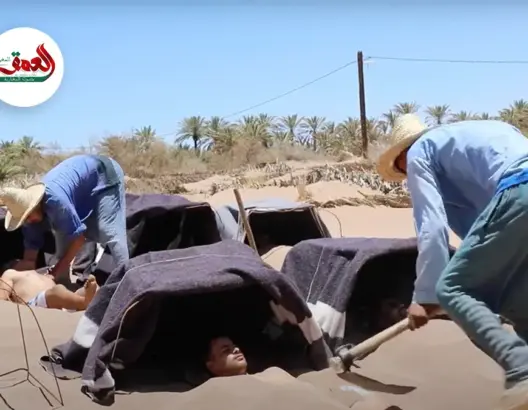 إقبال متزايد على العلاج في “حمامات الرمال” بزاكورة