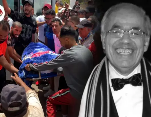 جثمان الفنان مصطفى الداسوكين يوارى الثرى بمقبرة الشهداء بالبيضاء (فيديو)