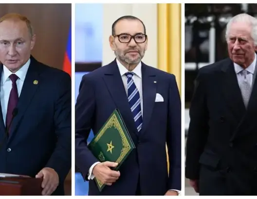 بوتين يعرب عن ارتياحه لعلاقات بلاده بالمغرب.. وملك بريطانيا: المملكة تتمتع باستقرار وازدهار لا مثيل لهما