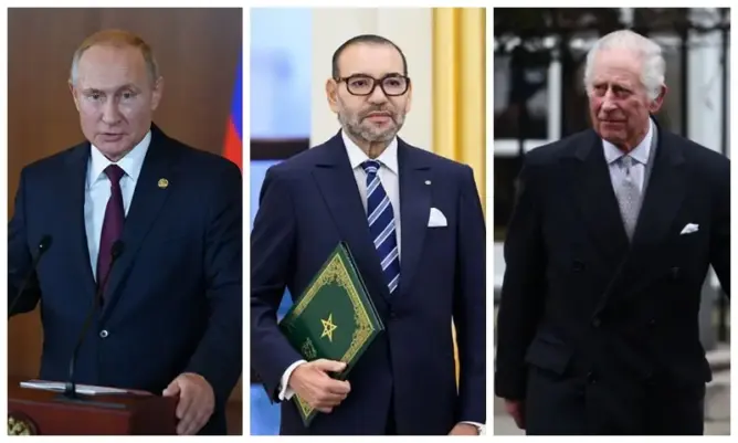 بوتين يعرب عن ارتياحه لعلاقات بلاده بالمغرب.. وملك بريطانيا: المملكة تتمتع باستقرار وازدهار لا مثيل لهما