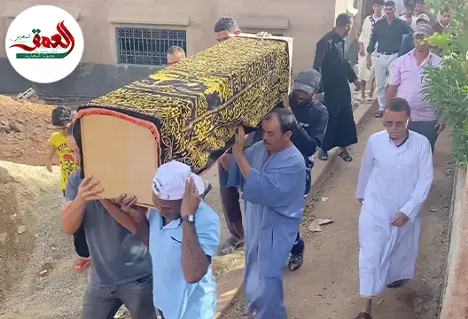جنازة مهيبة لضحية فيضانات بقرية أماسين