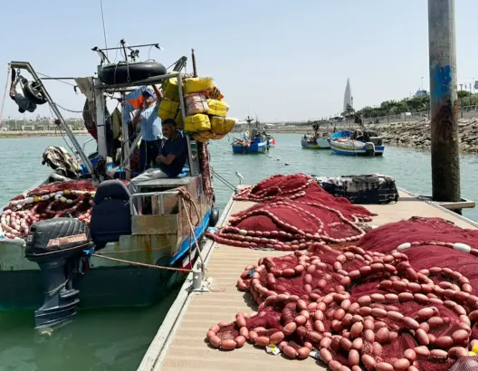 تجريف الرمال بمصب واد أبي رقراق