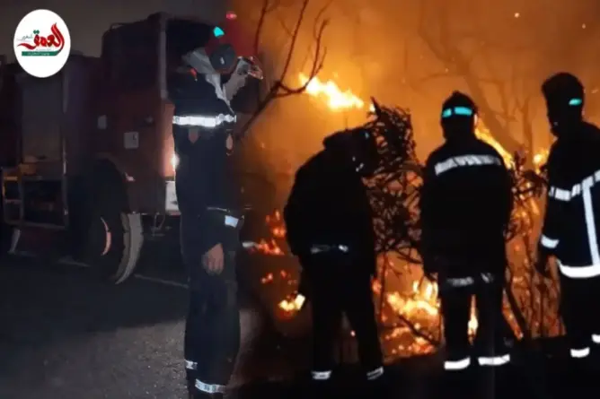 اندلاع حريق في غابة الحوزية بالجديدة