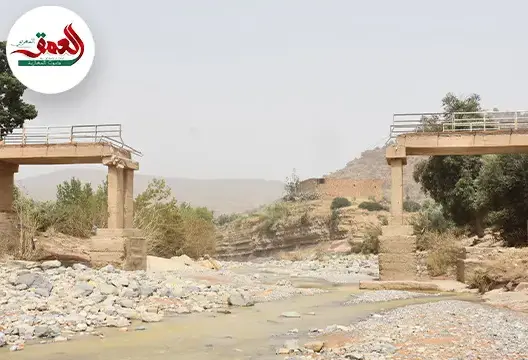انهيار جسر أمخشون ببولمان جراء السيول