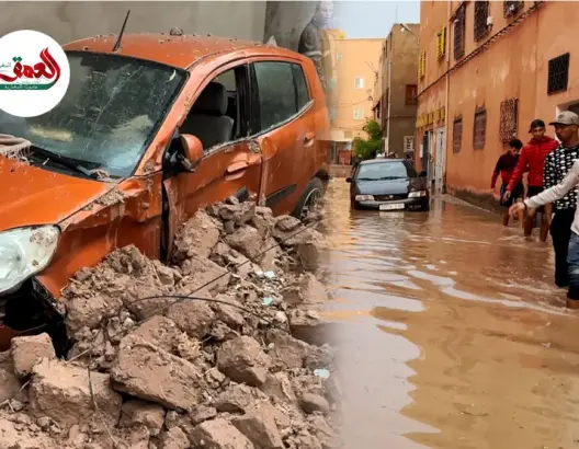 أمطار “طوفانية” تغرق ورزازات وتتسبب في انهيار مبان