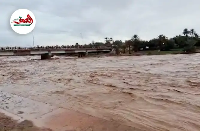 الأمطار تنعش وادي أغريس بكلميمة
