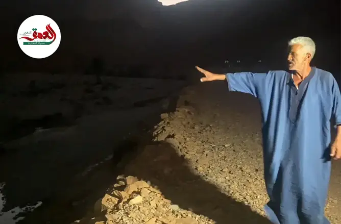 السيول تدمر عشرات الآبار بطاطا