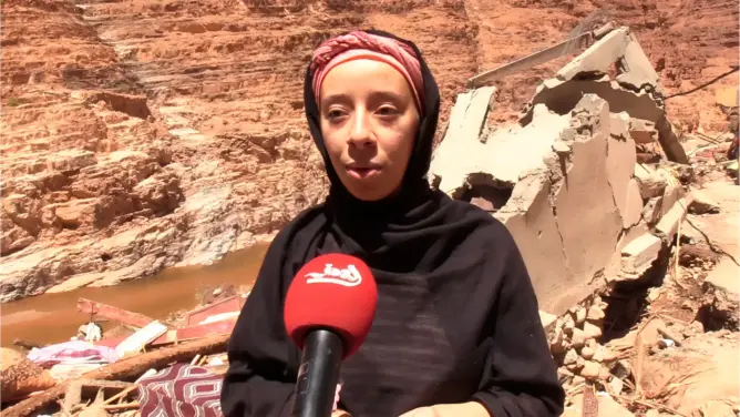 السيول تمسح مدرسة من الوجود بطاطا