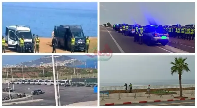 دعوات اقتحام سبتة في 15 شتنبر.. المغرب يرسل تعزيزات أمنية كبيرة وتسييج كامل للمعبر (صور)