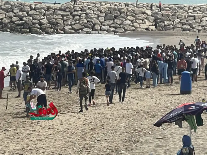 انتشال جثة لمرشح للهجرة بشاطئ الفنيدق.. وتعزيزت أمنية جديدة بمعبر سبتة (فيديو)