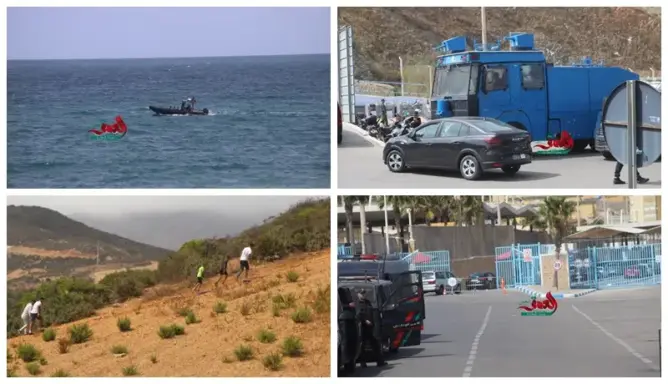 المئات يواصلون التوافد لمعبر سبتة مشيًا على الأقدام.. والمغرب يدفع بتعزيزات أمنية جديدة (فيديوهات وصور)