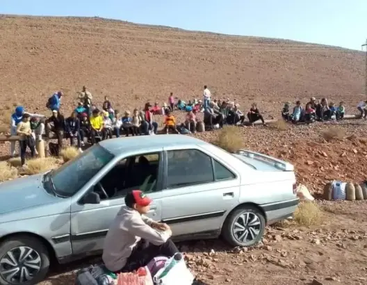 عمال منجم بوزار ضواحي ورزازات: أطفالنا مهددون بمغادرة المدرسة وحياتنا في خطر