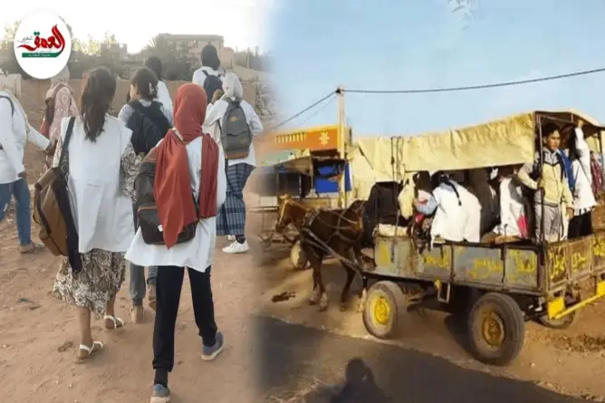 الجديدة.. تلاميذ يتخذون “كرويلة” وسيلة للنقل المدرسي