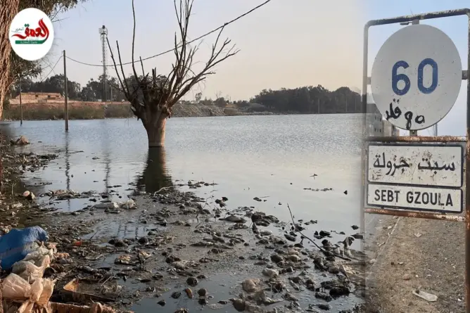 كارثة بيئية.. “بحيرة” من المياه العادمة بسبت جزولة