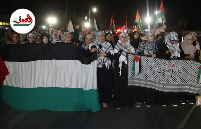تخليدا لذكرى طوفان الأقصى.. مسيرة ليلية تدين الصمت العربي والدولي ضد جرائم الاحتلال بحق الفلسطينين