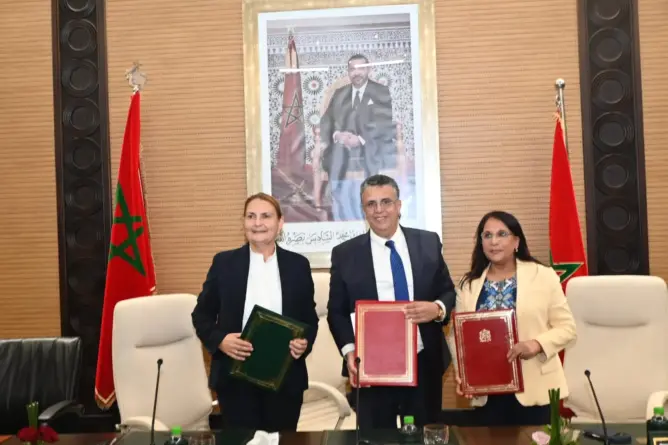 مذكرة تفاهم تجمع وزارة العدل ومجلس بوعياش والمعهد الدنماركي لحقوق الإنسان