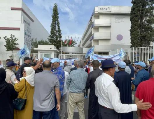 احتجاجات عمال شركة “سانوفي أفانتيس” بالبيضاء