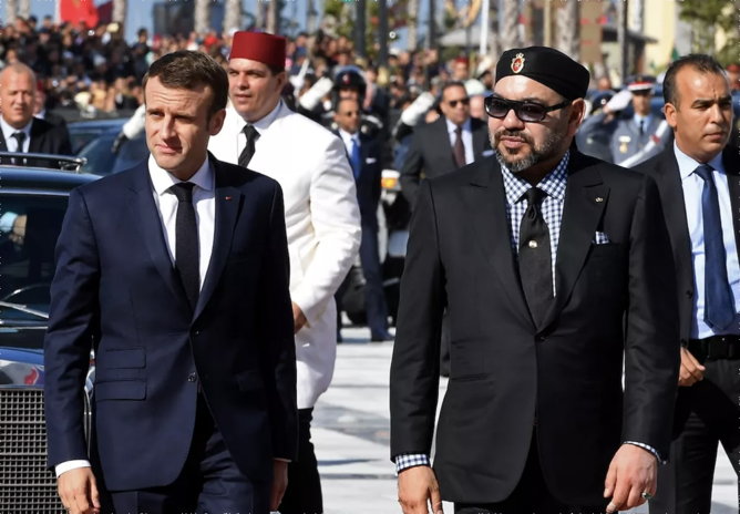 ملك المغرب ورئيس فرنسا