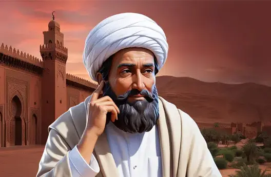 صورة متخيلة بالذكاء الإصطناعي لأبو عبد الله محمد بن ابي الحسن علي بن محمد بن احمد بن علي بن يحيى بن يعزى ويهدى