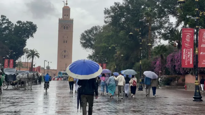 أحوال الطقس بالمغرب/ درجة الحرارة بالمغرب / مراكش / الأمطار / الشتاء/ عاصفة رعدية