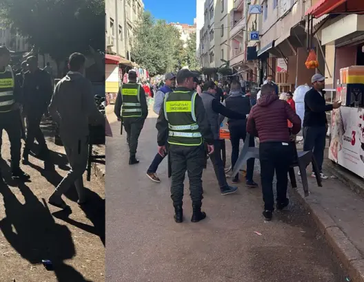 سلطات طنجة تحرر الشوارع من الباعة المتجولين وتحجز عربات مجرورة