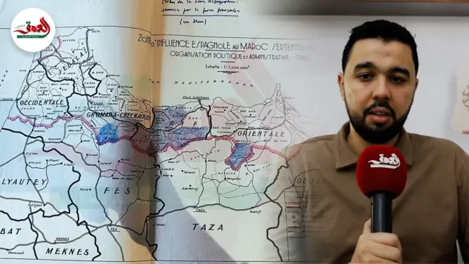 خريطة نادرة من أرشيف فرنسا تدحض مزاعم “جمهورية الريف”.. وباحث: حدود عسكرية وليست سياسية (فيديو)