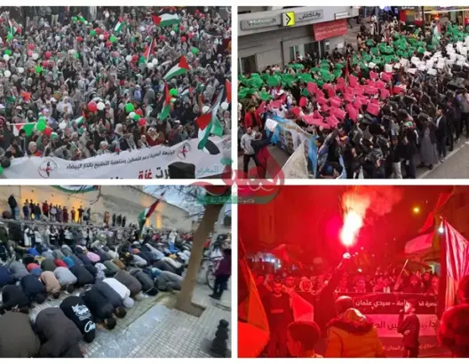 تكبيرات العيد وألعاب نارية وحلويات.. احتفالات حاشدة بالمدن المغربية في أول أيام اتفاق غزة (صور)